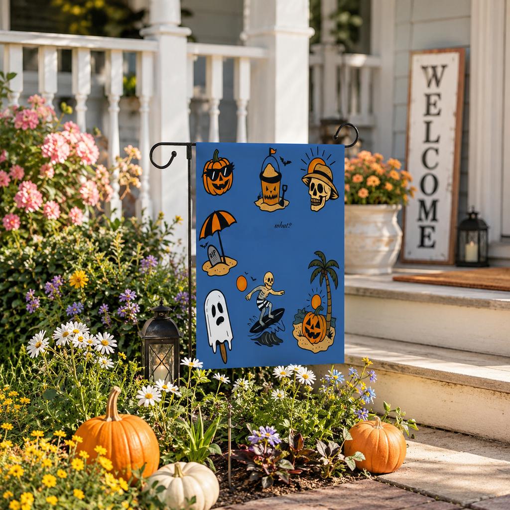 Gartenflagge mit geradlinigem Design für die Außendekoration des Hauses