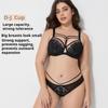 Thin Plus Size Fat  Women's Underwear Big Chest Small Set Bra Breast with Full Cup Bra