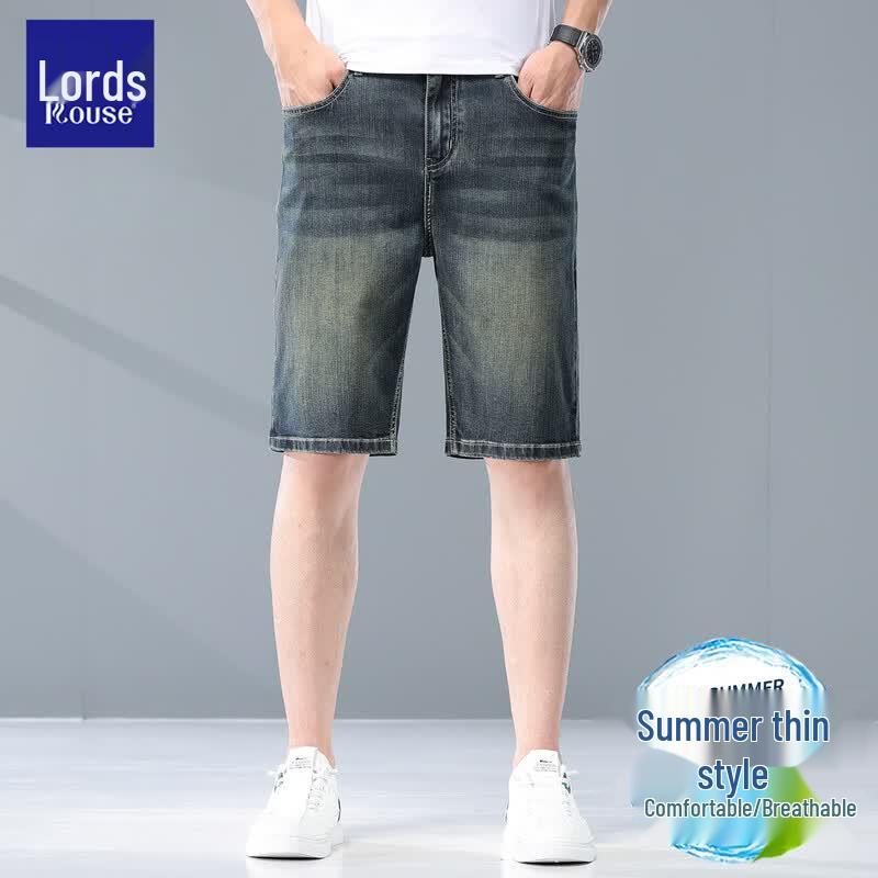 

Men s Premium All-Match Loose Fit Denim Shorts 38