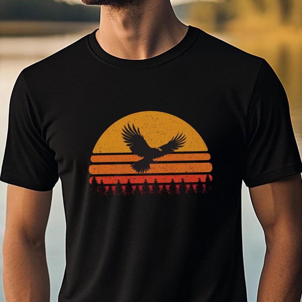 26 Eagle T-Shirt Men, Nature Lover Gift, Gift Idea, Bird Lover, Sunset, Gift Fo Unisex T-Shirt XL