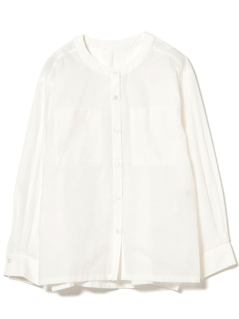B:MING LIFE STORE by BEAMS Women's Off-White Sheer Shirt (S-M)