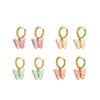 Colorful Resin Butterfly Earrings - European/American Women's Korean Style