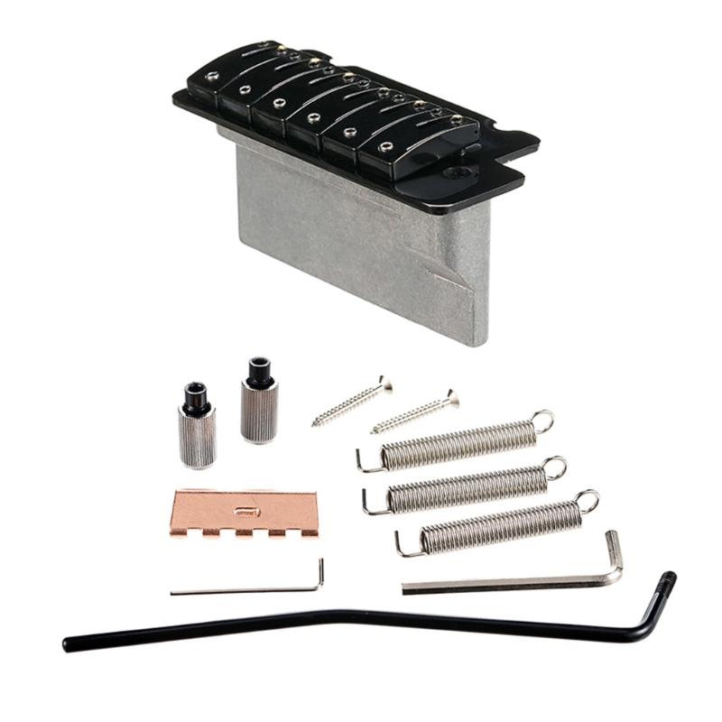 Professional 2 Point Tremolo System Metal Texture for Electric Guitars with Roller Saddles and Installation Hardware