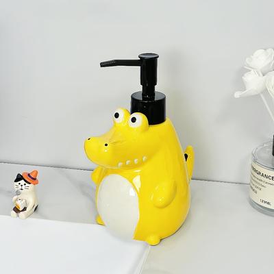 Creative Crocodile Ceramic Hand Sanitizer Bottle Cartoon Animal Lotion Bottle Shower Gel Shampoo Bottle Bathroom Decoration