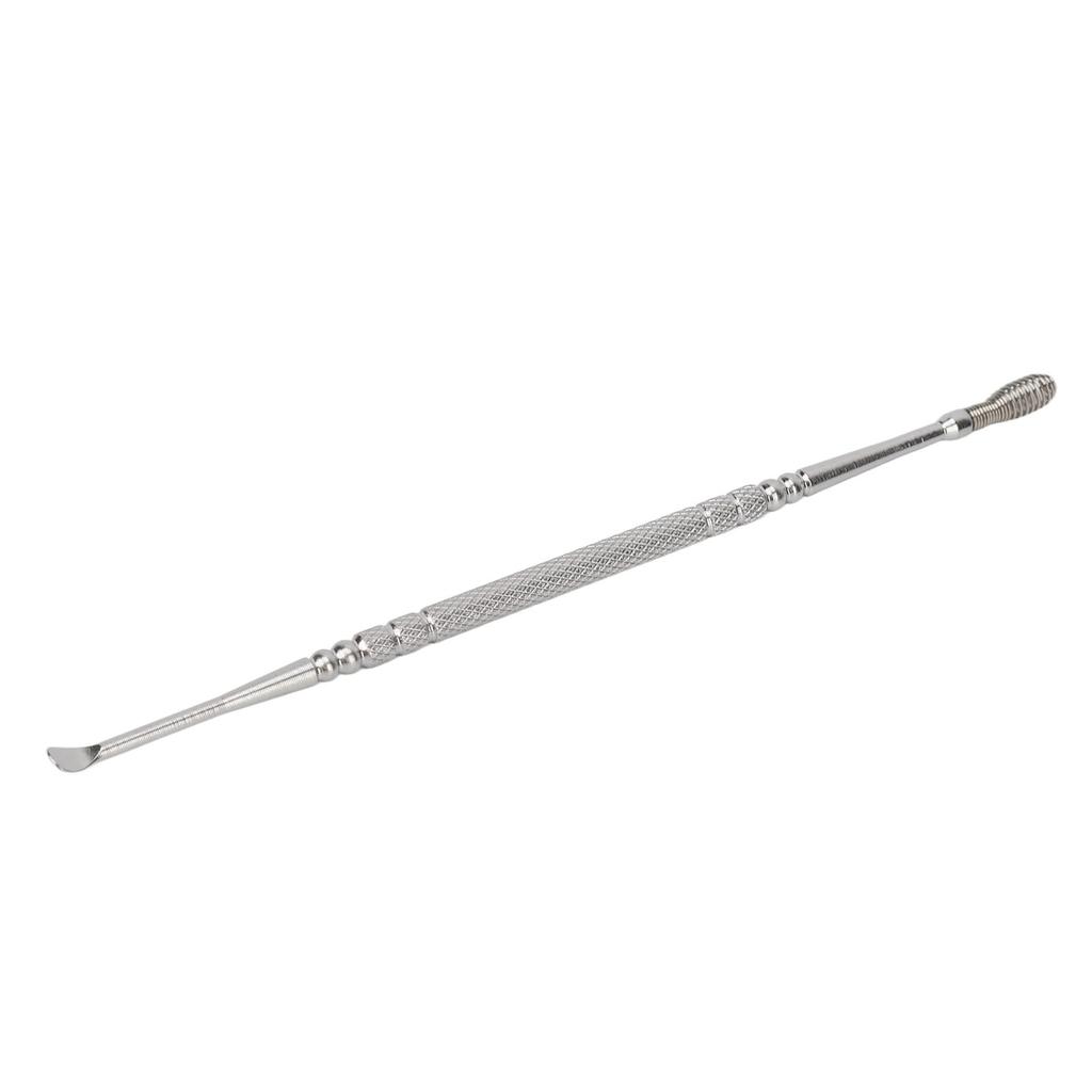 Ear Spoon Double Head Stainless Steel Ergonomic Design Relieve Itching Glossy Rounded Spiral Spring Ear Pick