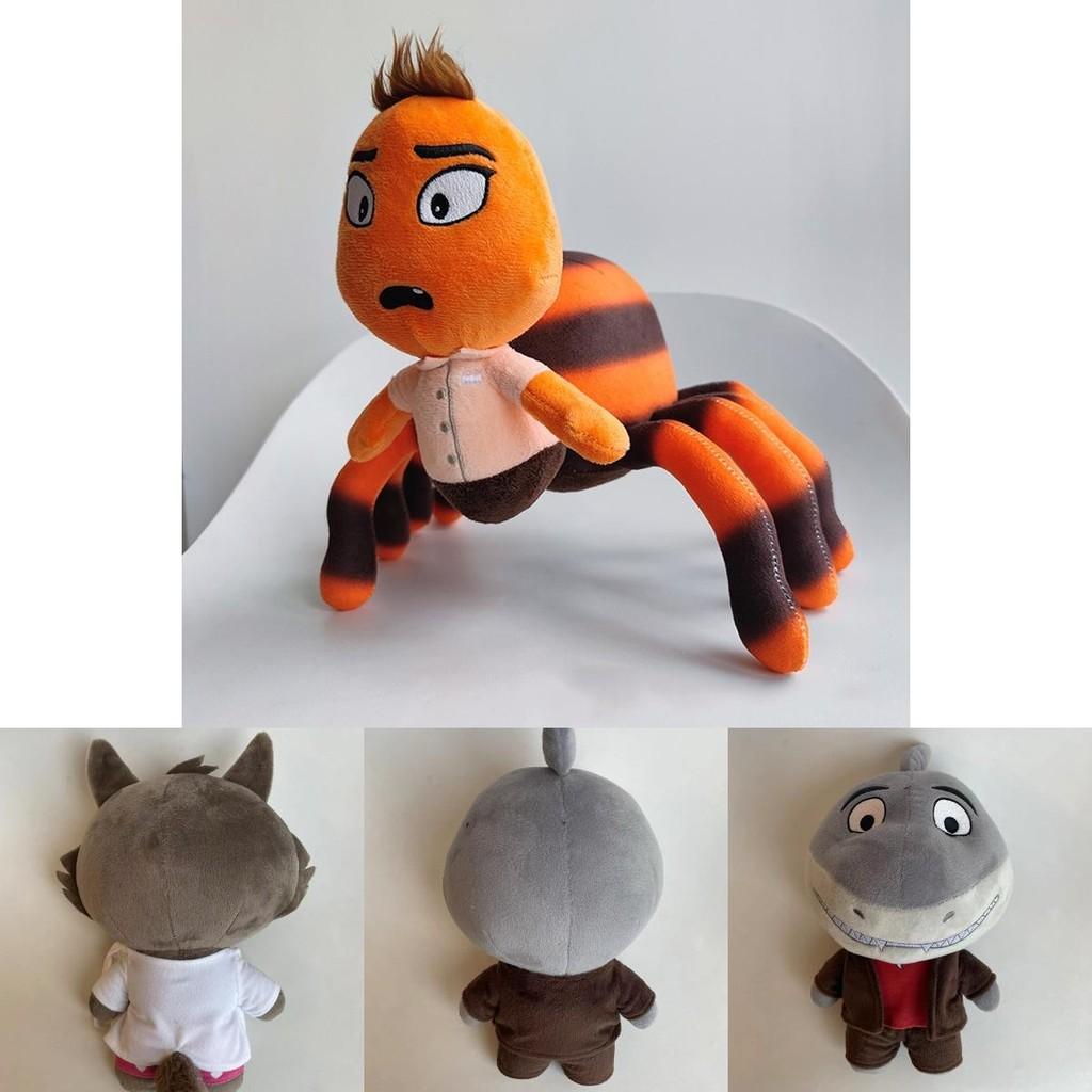 Soft And Durable 25cm Plush Toys The Bad Guys Chameleon Snake And Wolf Stuffed Dolls