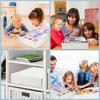ZMZZZX Storage Box Trading Card Case (Single-sided White, 1 Set, 4 Compartments)