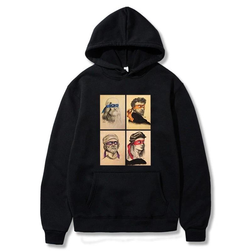Funny Italian Turtles Art Hoodies Men Fashion Long Sleeve Sweatshirts Women Casual Harajuku Streetwear Pullovers Sudaderas