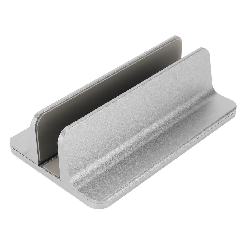 Vertical Laptop Stand Grey Regulable Base 3D Curved Appearance Bottom Silicone Laptop Computer Holde