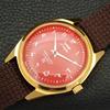 VINTAGE HMT JANATA HAND-WINDING INDIAN MENS RED COLOR DIAL WATCH A702083-5 R208-a702083