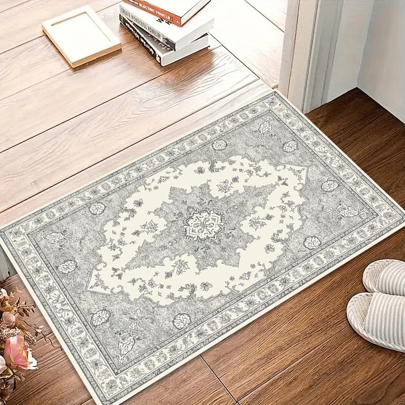Tropical Monstera Leaves Doormat Palm Leaf Floor Mat Grey Living Room Bedroom Entrance Welcome Decor Rug
