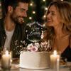 Acrylic Wedding Cake Toppers Multicolor Cake Decorative Card  Baking Ornament