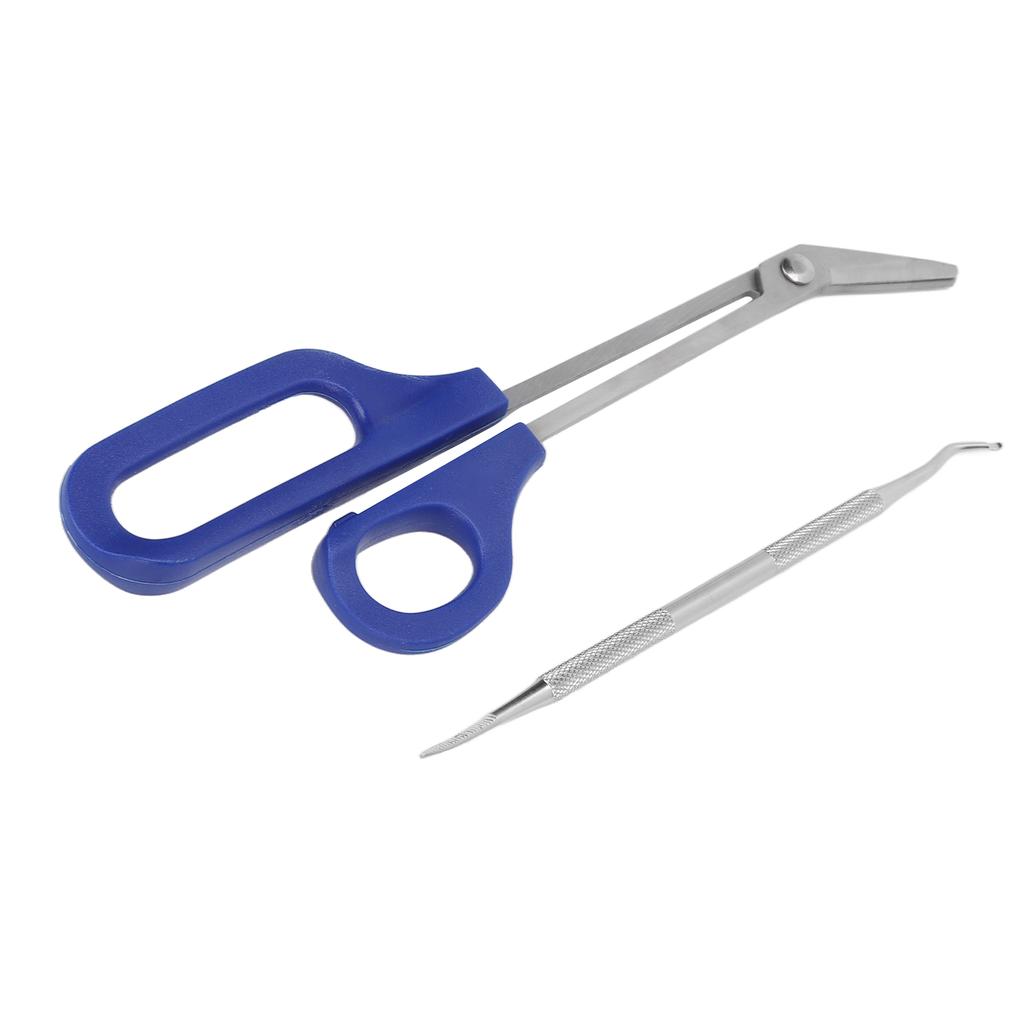 Long Handled Toenail Scissors Easy To Hold Nails File Pedicure Nail Tool Set for Dead Skin
