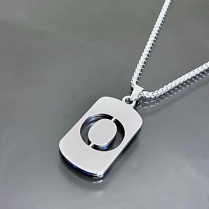 26-Letter English Alphabet Necklace: Simple, Unisex, Trendy Design for Students and Couples