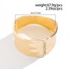 Punk Gold Color Smooth Metal Cuff Bracelets & Bangles For Women Statement Irregular Folded Men Bangle Fashion Jewelry