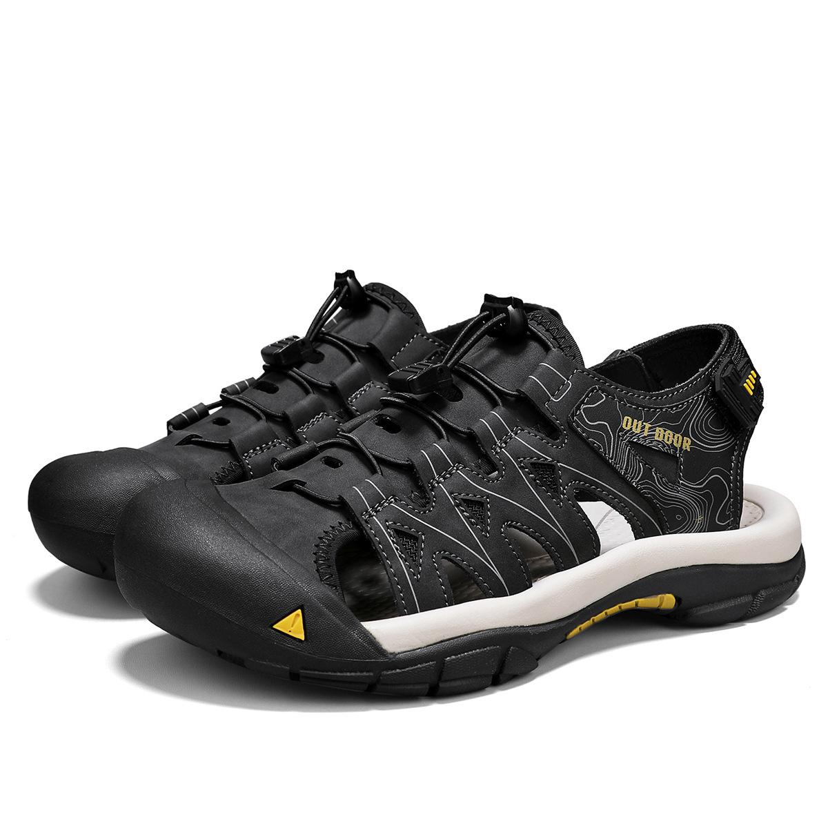 

Мужские летние сандалии, нескользящие легкие туфли для ходьбы по воде, мужские тапочки для вождения, повседневные пляжные крутые шлепанцы 46