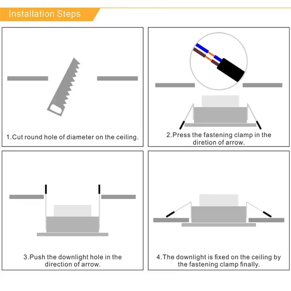 1 Stück LED Einbaustrahler AC90V-260V Einbau Rund Deckenleuchte Schlafzimmer Innen Wohnzimmer Für Heimdekor Beleuchtung LED Spotlampe