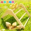 Detachable Wooden Poultry Roosting Ramp With Triangular Design Easy to Clean Chicken Coops