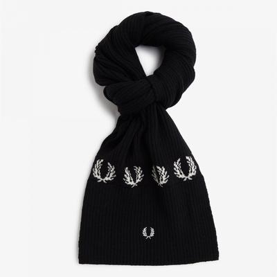 Fred Perry Unisex Lambswool Scarf Laurel Rees Cfpu2336156 L74