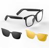 Smarte Audio-Brille Kabellose Bluetooth 5.4 Kopfhörer 3 in 1 Magnetische Clip-On-Brille Anti-Blaulicht Smart Sonnenbrille Wasserdicht Schweißfest Headsets