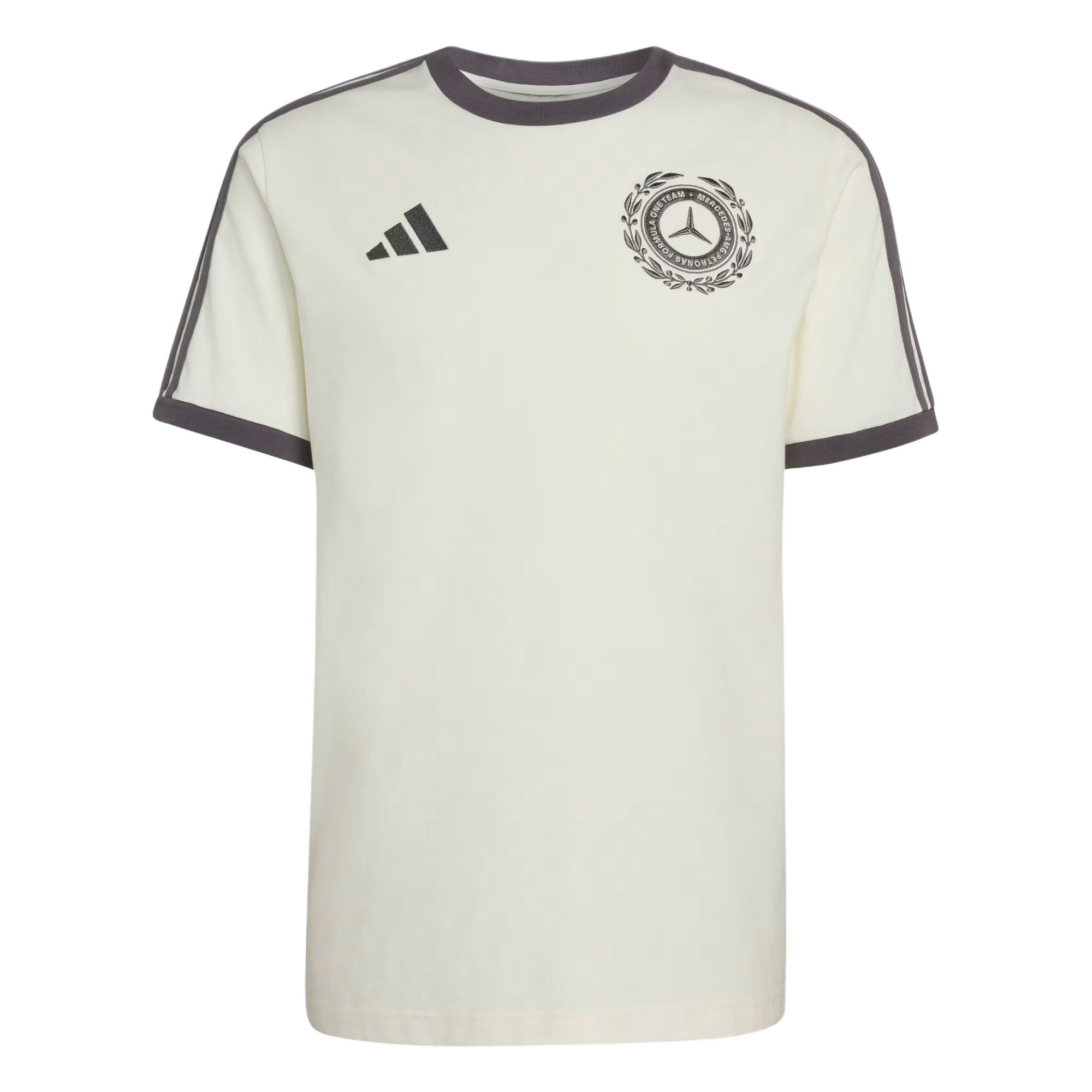 

Adidas Mercedes - Amg Petronas Formula 1 Team Silver Arrows Icon Striped Fashion Loose Short Sleeve T-Shirt Men tops KE8275 M