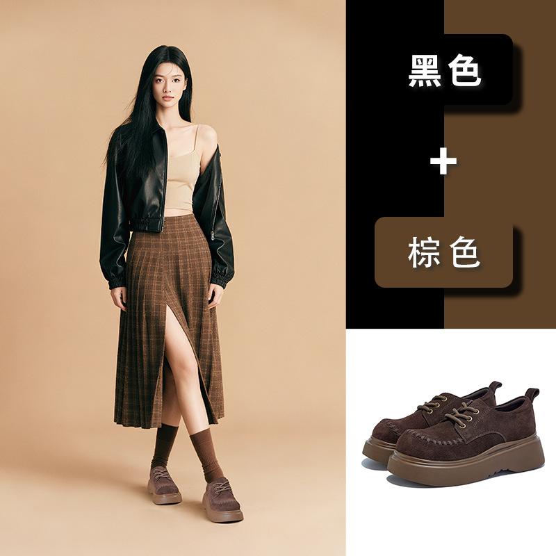 Foam Sole Leather Fashion Single Shoes 2025 Autumn New Women's Shoes Design Sense Niche Casual Commuting White Shoes Women