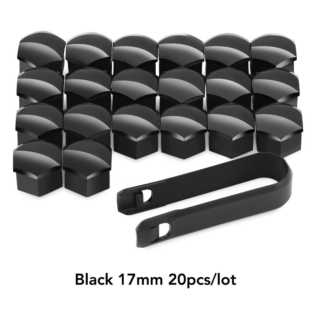 20pcs 17/19/21mm Tyre Wheel Hub Covers Wheel Nuts Covers Protection Caps Tire Wheel Screw Bolts Nut Caps Hub Screw Protector