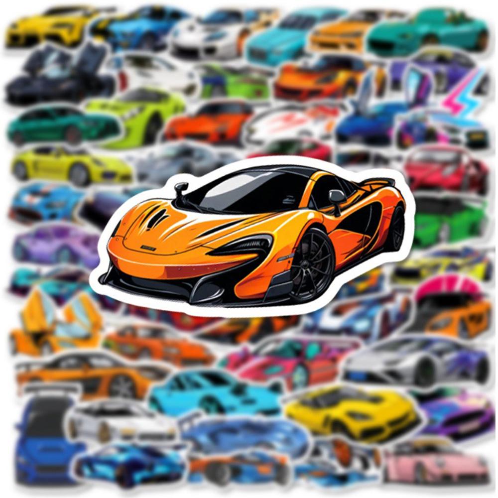 10/30/50pcs  Racing Supercar Graffiti Stickers Classic Retrofit Racing Car Decal DIY Skateboard Bike Cool Waterproof Sticker