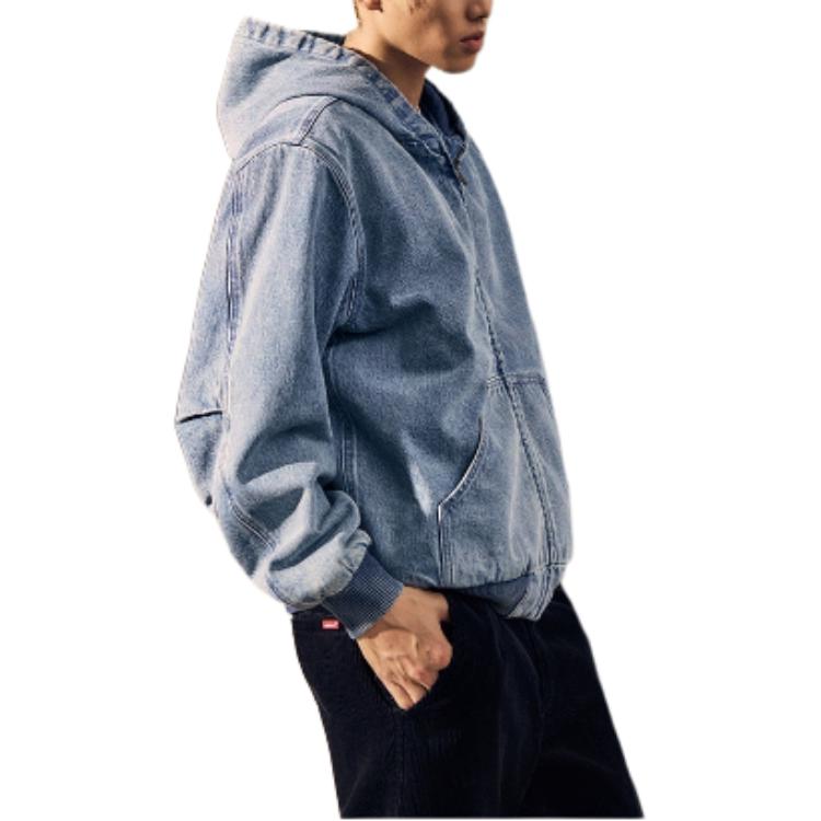 Levis American Vintage Distressed Casual Zip-Up Hoodie Jacket Men Jackets 005MY-0000
