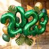 32 Inch Green Number Foil Balloons 0-9 Jungle Safari Theme Soccer Party Decor Kid Boy 1st Birthday Dinosaur Baby Shower Supplies