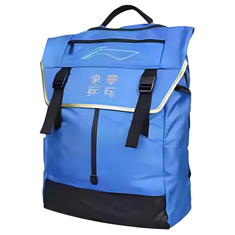 Li Ning Tischtennis Serie Große Kapazität Wasserdicht Lässig Polyester Sportrucksack Unisex Rucksack Kristallblau ABSS071-2