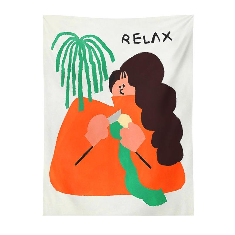Abstract Style Character Background Hanging Cloth Home Wall Decoration Tapestry Office Living Room Tapestry