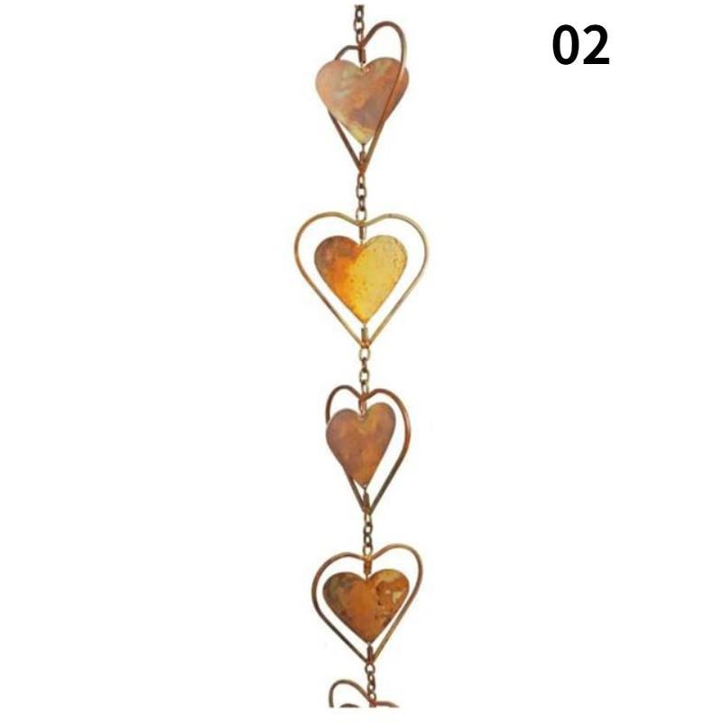 Kettle Metal Wind Chimes Butterfly Love for Garden Courtyard Decoration Wind Chimes Rain Chain Ramadan Festival Valentine's Day