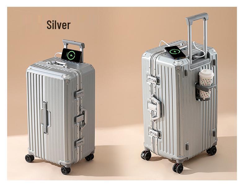 Anti-Fall Aluminum Frame Luggage Trolley with Large Capacity & Combo Lock