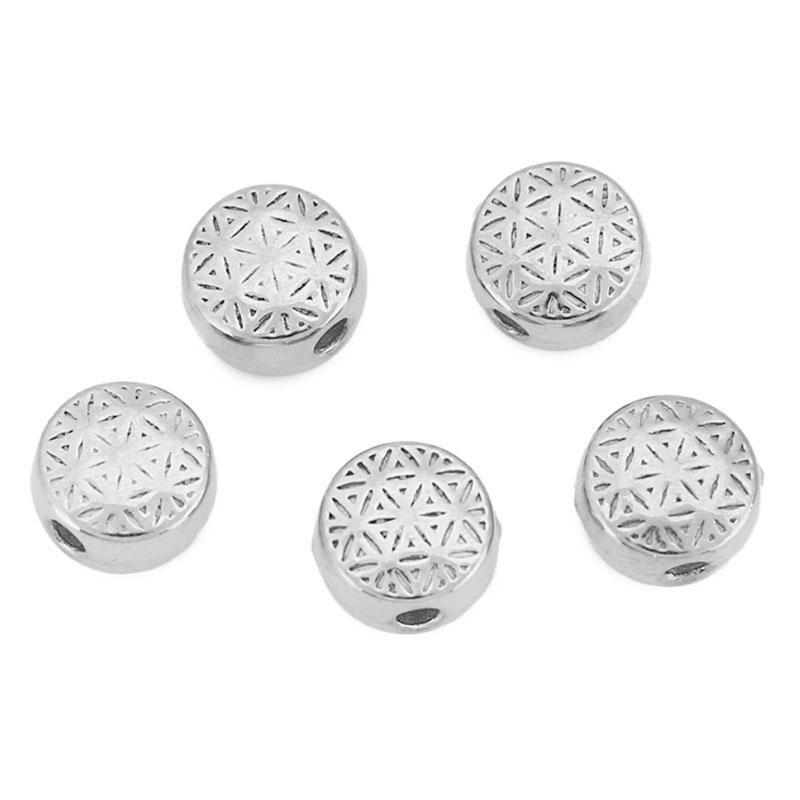 

10pcs 6mm PVD Stainless Steel Spacer Beads Never Fade Big Hole Flower Necklace Beads For DIY Jewelry Making Bracelet Findings