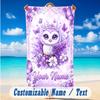 Butterfly Theme Beach Towel Personalized Custom Name & Text Soft Quick Dry Beach Towel for Swimming Travel