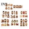 Wooden Tiered Tray Decor 6Pcs Christmas Tabletop Signs, Xmas Sign Decor, Santa Winter Holiday Home Accents Snowman Reindeer Gingerbread House
