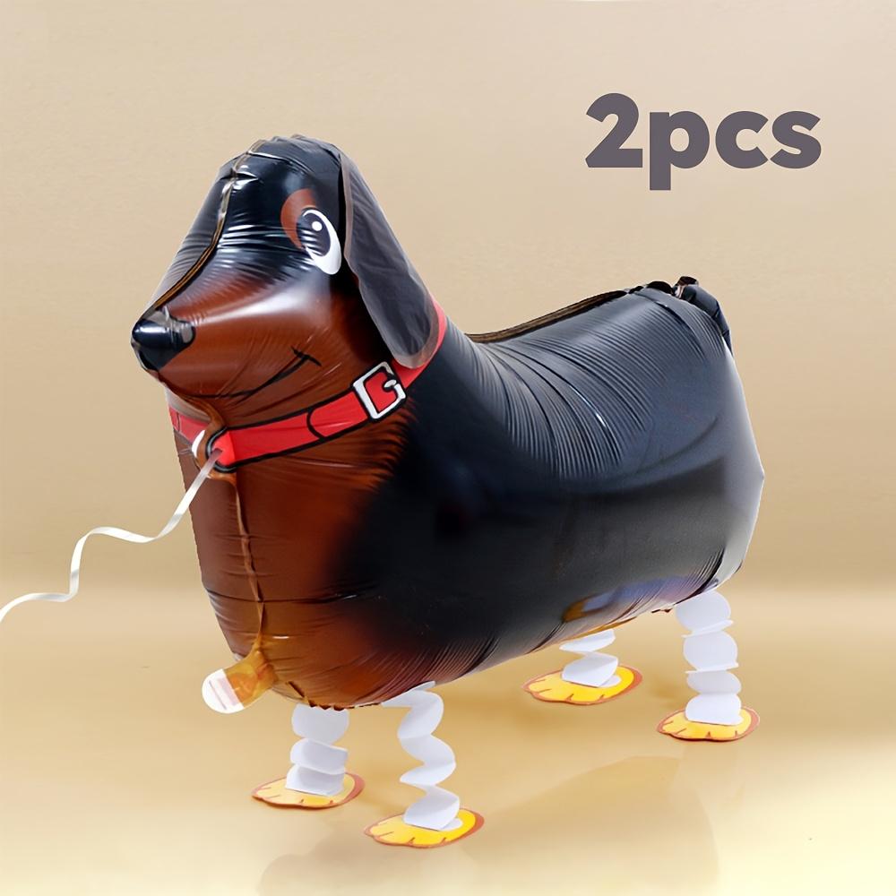 2 Pièces Ballon Forme Chien Saucisse Marchant en 3D Thème Animal de Compagnie Fête d'Anniversaire Décoration Ballon Cadeaux Créatifs Globos Fournitures