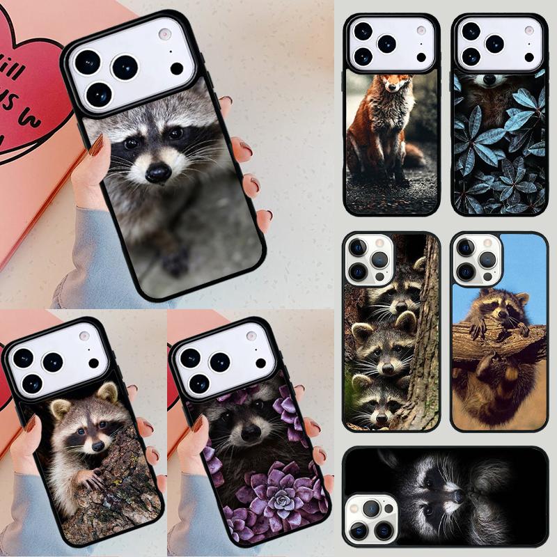 Animal raccoon fox Phone Case For iPhone 17 Air 14 15 13 12 Max Cover For Apple 14 15 16 16e 11 Pro Max Plus Coque