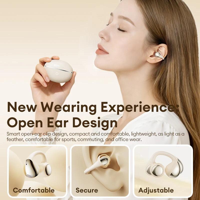 Original Lenovo RS110 OWS Open-Ear Wireless Earbuds Clip On Bluetooth 6.0 Headphones Gaming Music Earphones IPX4 ENC Call Noise Cancellation