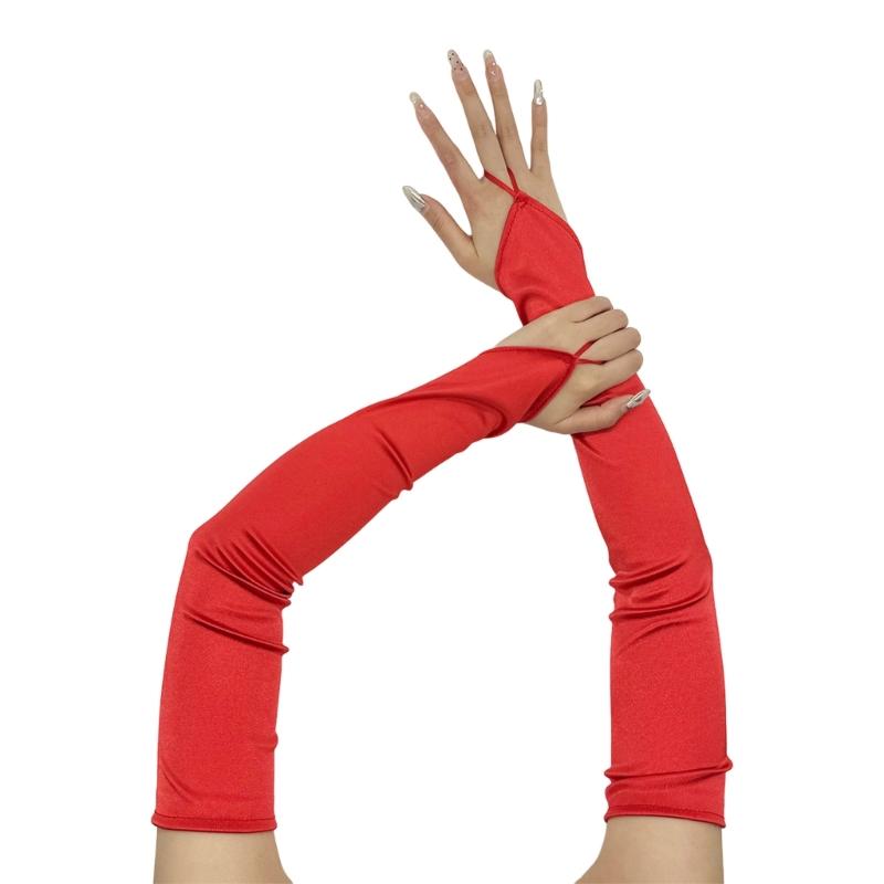 Kvällshandskar med Satin för Opera Baler för Kvinnor och Flickor 1920-talstema Musikalisk Opera Dans