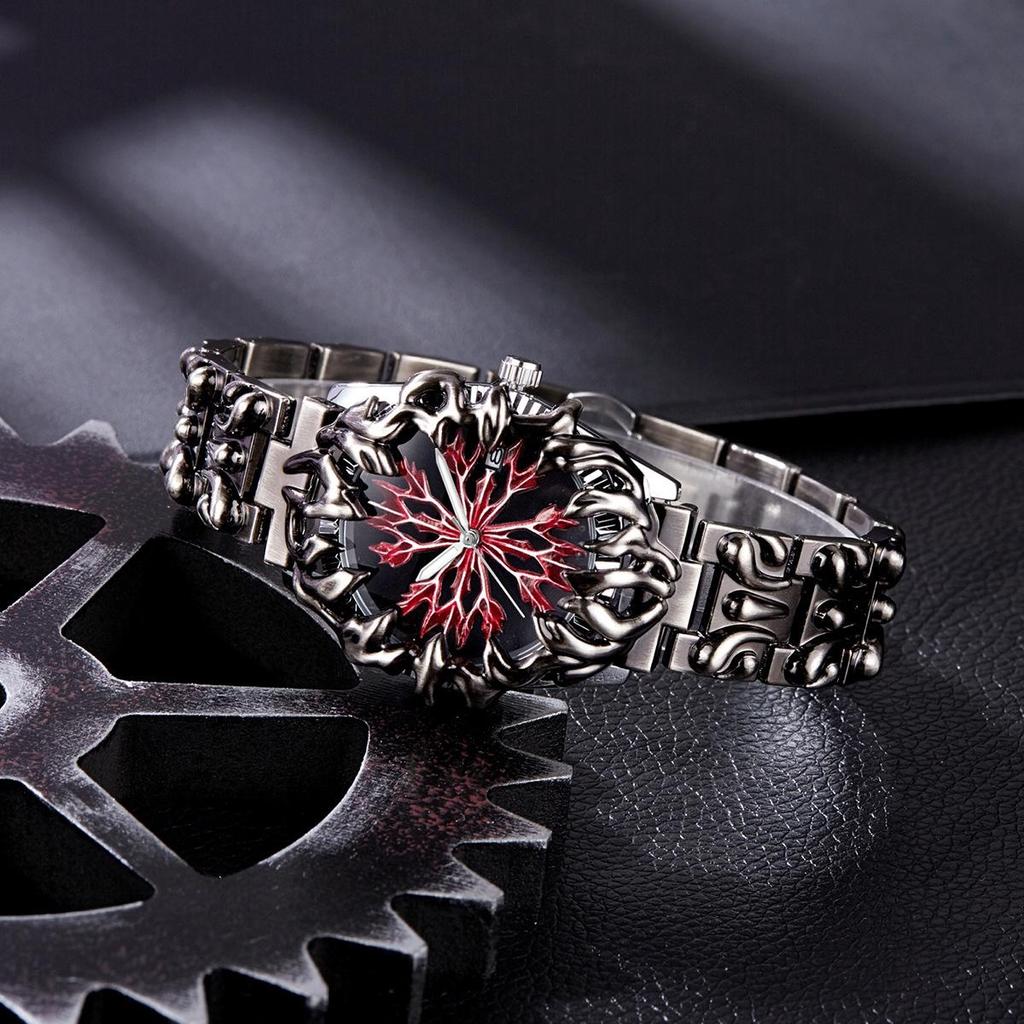 Męska Moda Obcy Pazur Retro Y2K Zegarki Unikalny Design Tarczy Stal Nierdzewna Wodoodporny Kalendarz Kwarcowy Zegarek na Rękę Zegarki Męskie