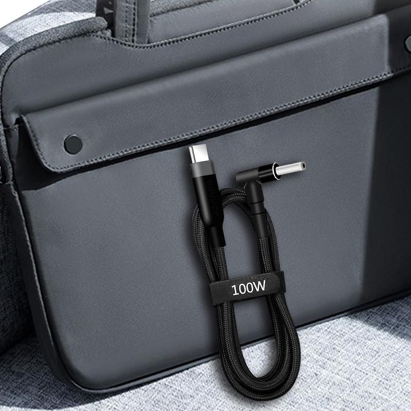USB C To DC4.0x1.35mm Connection Cable 100W Power Cord Highly Quality Braided Wire for Notebook Charging Adapter
