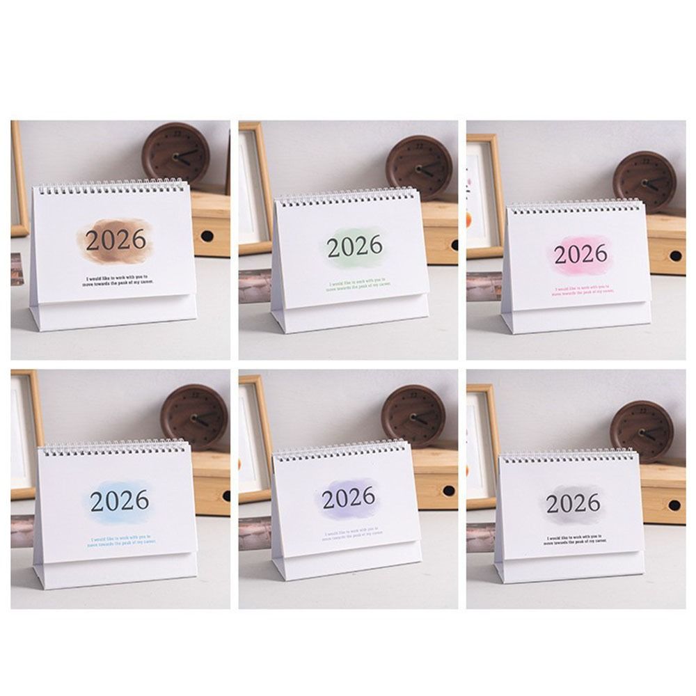 New Coil 2026 Desk Calendar Portable Monthly Daily Planner Mini Calendar English Calendar Books Office School Supplies