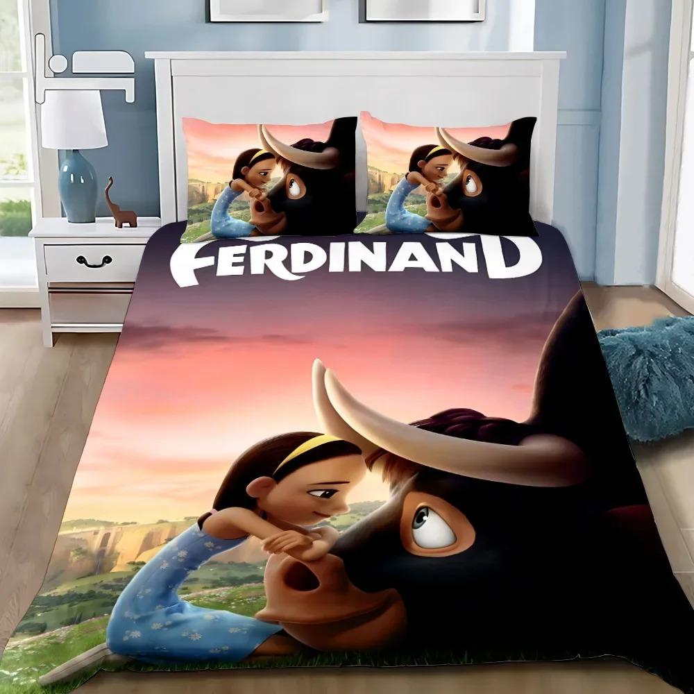 Exquisite 3D F-Ferdinand Wallpaper Cartoon Bull Digital Printing Bedding Set Duvet Cover Comforter Bed Girl Boys Gift
