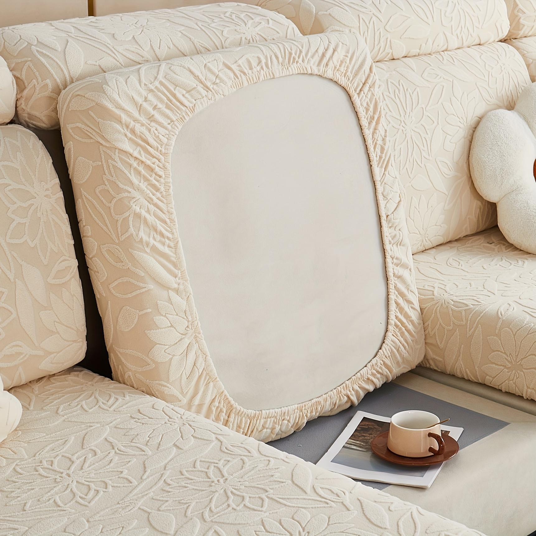 Премиальная однотонная жаккардовая накидка на диван с узором Камелия 1 шт Эластичный чехол на диван Защита мебели Для спальни Офиса Гостиной Дома Pillow Case-45x45cm 1140₽