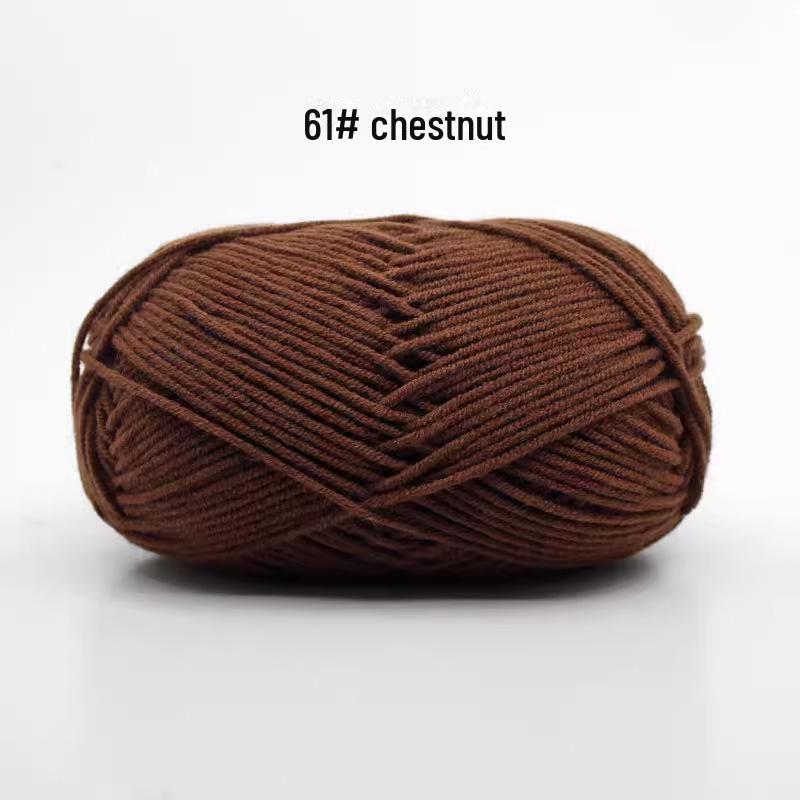 

4 нити пряжи из молочного хлопка средней толщины для ручного вязания детских изделий малиновый