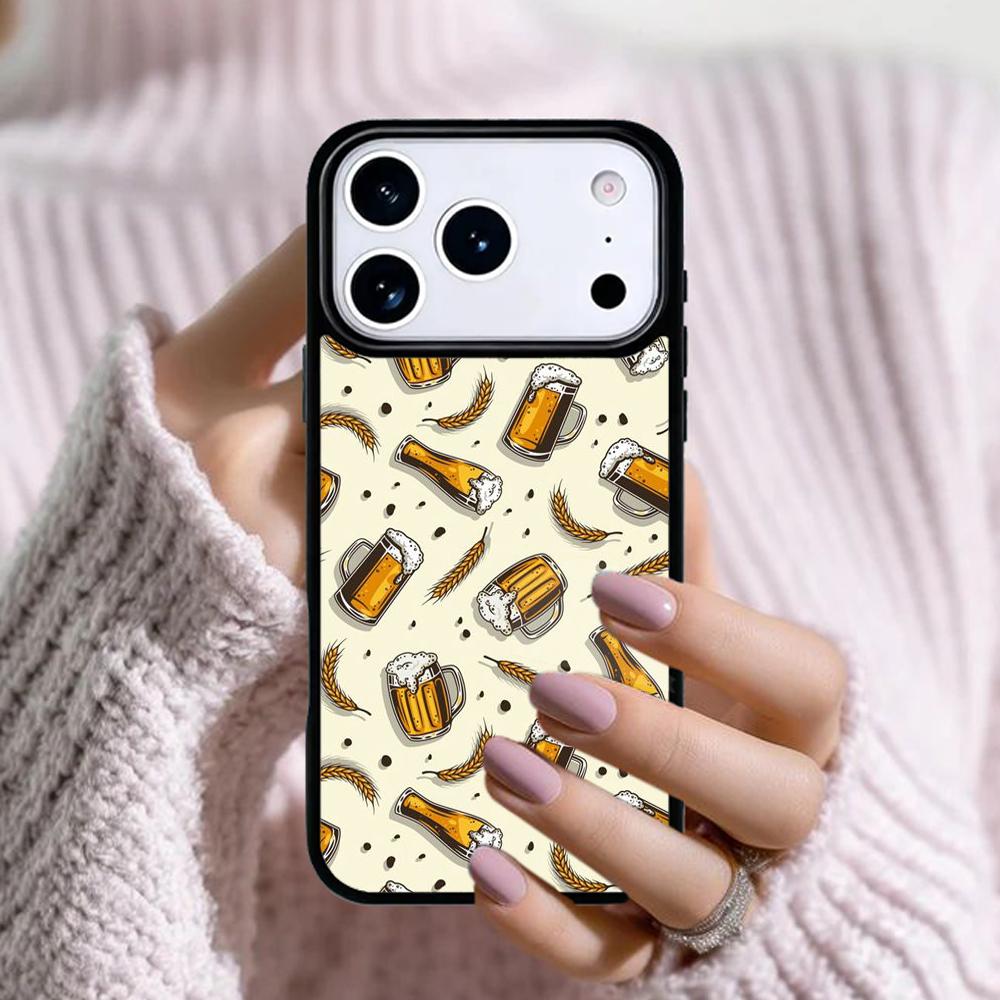 A Glass of Beer Alcohol Phone Case For Apple iPhone 17 Air 16E 15 14 Plus 13 12 11 Pro Max Mini Funda Cover