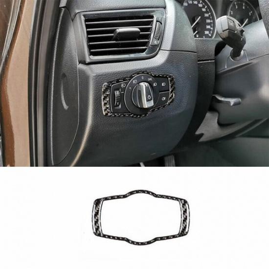 For BMW X1 E84 2010-2015 Real Carbon Fiber Function Control Button Frame Trim