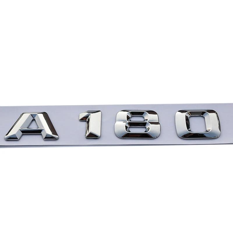 ABS 3D chrome lettering for car, rear trunk emblem,  stickers for Mercedes Benz A180, A200, A260, W176, W177